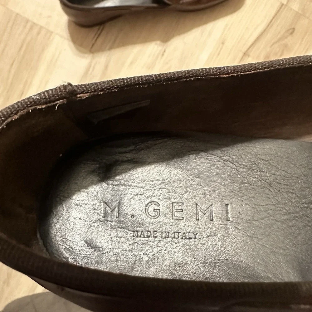 M Gemi Fiocco Tassel Loafers US Size 11 Made In Italy 44 Brown Leather Fast Ship